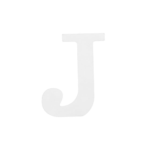 Unique Bargains Unfinished Wooden Letters J 4.3 Inch Wooden Alphabet Letters Decoration for DIY