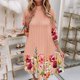thumbnail image 1 of ICHUANYI Clearance Women Sexy Fold Party Girls Ruffle Neck Long Sleeve Formal Printing Fall Maxi Casual Dresses(Red, L) Ichuanyi Ichuanyi, 1 of 5