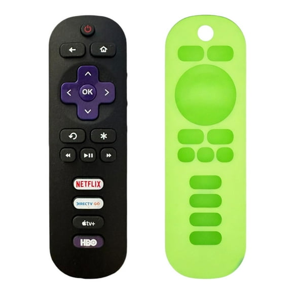Control Compatible Con Roku Tv Hisense Atvio HkPro Mas Funda negro 16