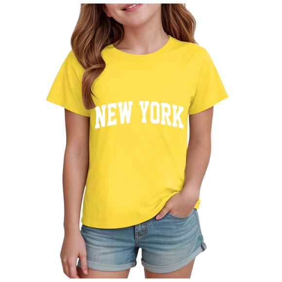 Akiihool Girls Top Girls Western Shirt Cowgirls Embroidered Country Concert T Shirt Graphic Horseback Rider Tassel Fringe Tee Tops (Yellow,2-3 Years)