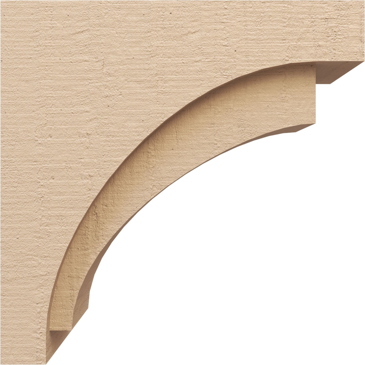 9"W x 18"D x 18"H Classic Rivera Rough Cedar Woodgrain TimberThane Corbel, Primed Tan