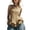 Khaki, variant on Sleeveless Casual Peplum Hem Tops for Women Round Neck Relaxed Fit Ruffle Bottom Blouse Black L