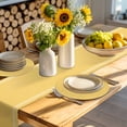 thumbnail image 4 of Pure Yellow Round 13 Inch Placemats Set of 8, Simple Solid Color HeatResistant Non Slip Place Mats for Dining Table, Wipeable Braided Kitchen Table Mats for Housewarming, 4 of 9