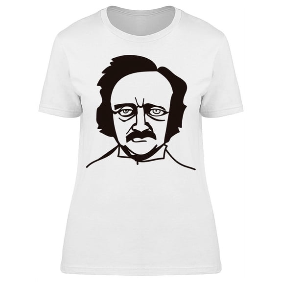 Edgar Allan Poe Drawing T-Shirt Women -Image by Shutterstock, Female XX-Large