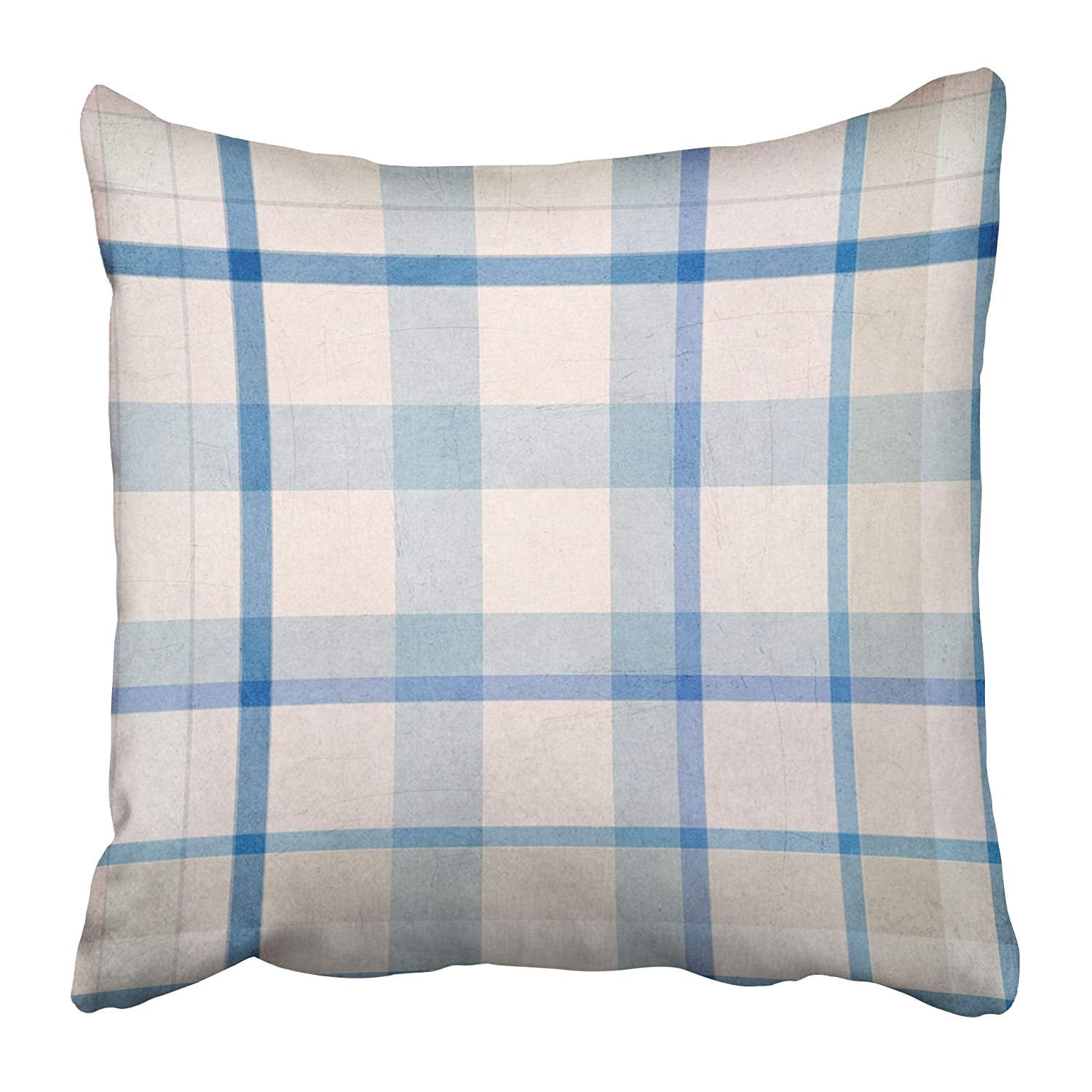 USART Pink Check Plaid Pattern Blue Tartan Pastel Light Checkered