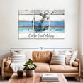 thumbnail image 2 of Elephant Stock Blue Anchor Quote Wall Art - Horizontal Multi Panel Canvas - Living Room Wall Decor - Wall Signs Multi Panel - Blue And Brown Decor - 57" x 36", 2 of 8