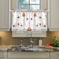 thumbnail image 2 of Yayeee Kitchen Curtains Tier Pair Light Filtering 27"x36" Rod Pocket Short Cafe Window Panel, Ghost Design, 2 of 7