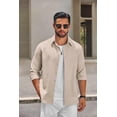 thumbnail image 4 of COOFANDY Men's Regular Fit Dress Shirts Wrinkle-Free Long Sleeve Casual Button Down Shirts, 4 of 7