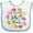 White and Blue, variant on Inktastic Little Miss Jelly Bean Boys or Girls Baby Bib