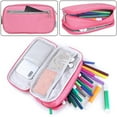 thumbnail image 4 of ECHSRT Large Pencil Case, Aesthetic Pen Pouch with Big Capacity, Minimalist Portable Stationery Bag with Handle for Office Organizer Aesthetic Pencil Cases, 4 of 5