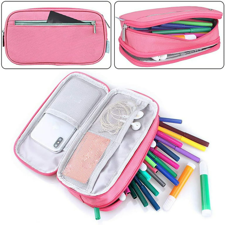 Livhil Pencil Case Large Capacity Pencil Pouch Handheld Pen Bag, Purple Pencil  Case for Girls , Character Group Pencil Box for Kids School Supplies 