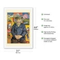thumbnail image 2 of Portrait of Père Tanguy - From an Original Color Painting by Vincent van Gogh c.1887 - Fine Art Rolled Canvas Print 27in x 40in, 2 of 4