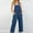 Dark blue, variant on FUNUONY Women's Sleeveless Straps Baggy Jean Jumpsuit Overalls Casual Summer Bib Rompers with Pockets Denim Loose Fit Classic Bib Jeans Sleeveless Wash Water Overalls Trucker Jumpsuit Dark Blue L