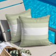 thumbnail image 4 of Throw Pillow Covers, Sage Green Striped 16x16 Pillow Covers for Couch/Sofa/Bed, Modern Farmhouse Stripes Elegant Decorative Square Linen Cushion Pillowcase for Home Decor, 4 of 9