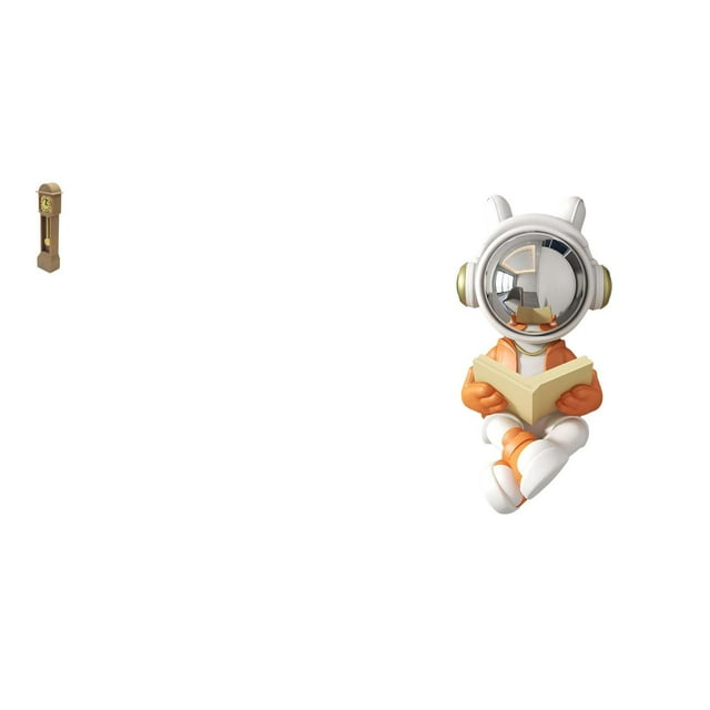 Reloj De Pie Con Diseño De Astronauta Y Cronometrador, Miniatura, Vintage, Para Sala De Estar, Escultura Espacial, Centro De Mesa De Escritorio