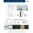 thumbnail image 2 of Aston Sdr965fruw-663480 Belmore Xl 80" High X 66" Wide Hinged Frameless Shower Door -, 2 of 7