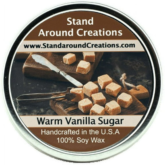 WARM VANILLA SUGAR TIN 16-OZ. ALL NATURAL SOY CANDLE