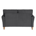 thumbnail image 5 of Topline Home Furnishings Grey Velvet Sofa-Loveseat Collection, 5 of 5