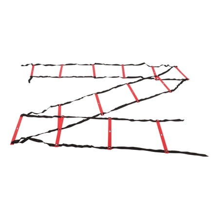 YAHHU 7M 14 Rung Agility Speed Ladder Stairs Red Fitness Soccer Football Speed Ladder Equipment for Outdoor and Indoor Athletic Training (18.5 inches / 47 cm)