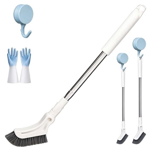 Extendable Crevice Cleaning Brush, Telescopic Cleaning Brush with Adjustable Long Handle, Floor and Corner Scrub Brush, 1/2/3 Pack
