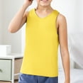 thumbnail image 2 of Boys Essential Tops T Shirts Boys Summer Clothes Children Sleeveless Solid Vest Tops Casual Popularity Side Wide Fork Fitness Sports Garment Loose Vest, 2 of 6
