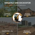 thumbnail image 6 of 13.5HP Mini Excavator With B&S EPA Engine Crawler Hydraulic 1 Ton Small Digger Enclosed Cab Excavator for Construction Work Gardens and Farm, 6 of 8
