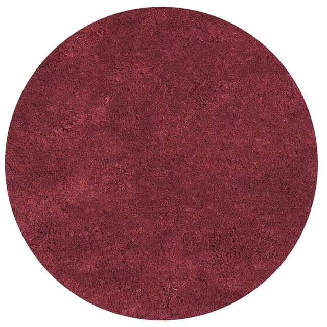 HomeRoots 352631 Tapis Rond en Polyester Rouge de 6 Pieds