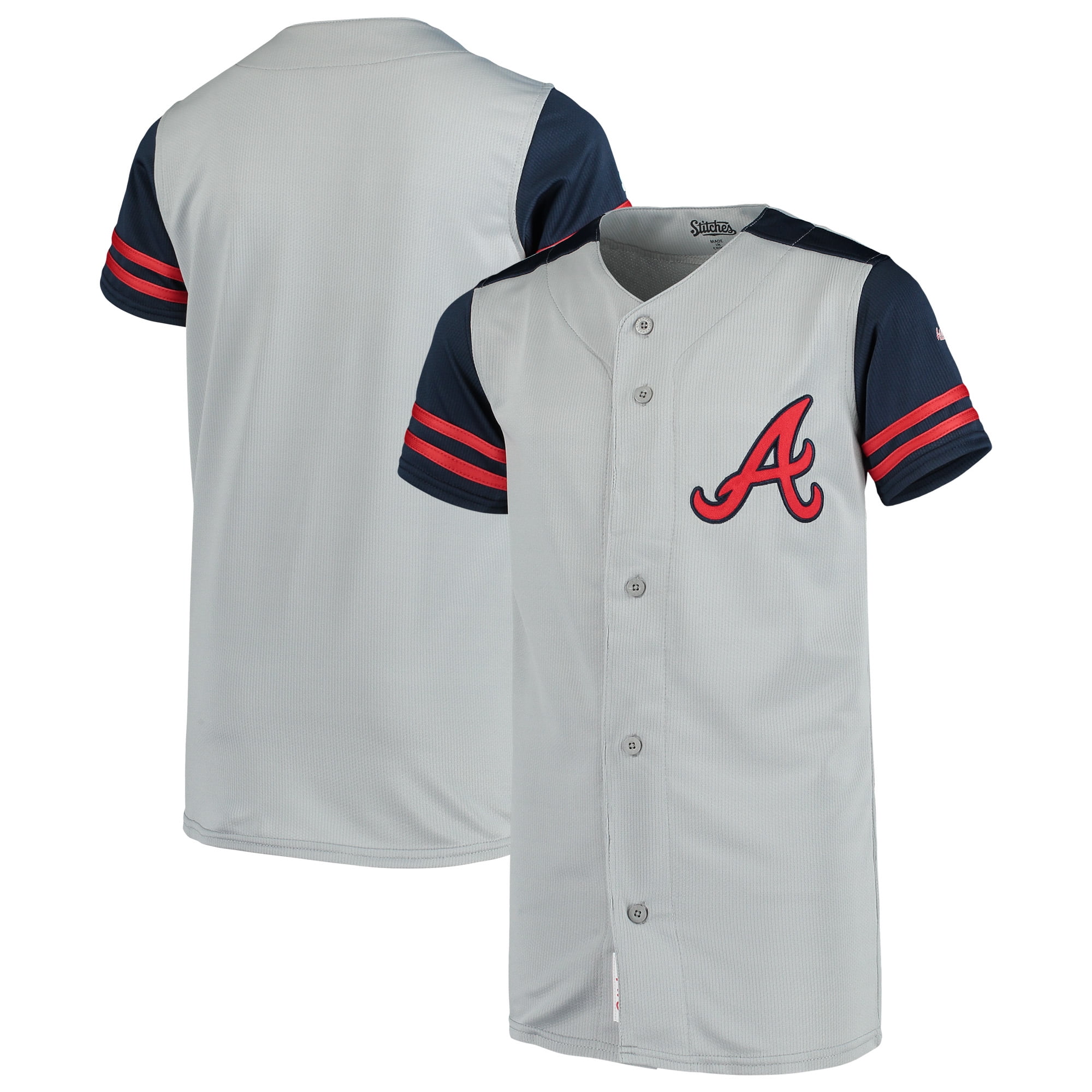 atlanta braves navy jersey