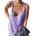 thumbnail image 2 of Joernso Women Casual Solid Color Sleeveless Low-cut Neck Tank Top Loose Cotton Vest, 2 of 8