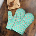 thumbnail image 5 of Pioneer Flower Floral Print Pattern Oven Mitt 2-Pack Set, Heat Resistant Kitchen Gloves, 7.7" X 12", 5 of 6