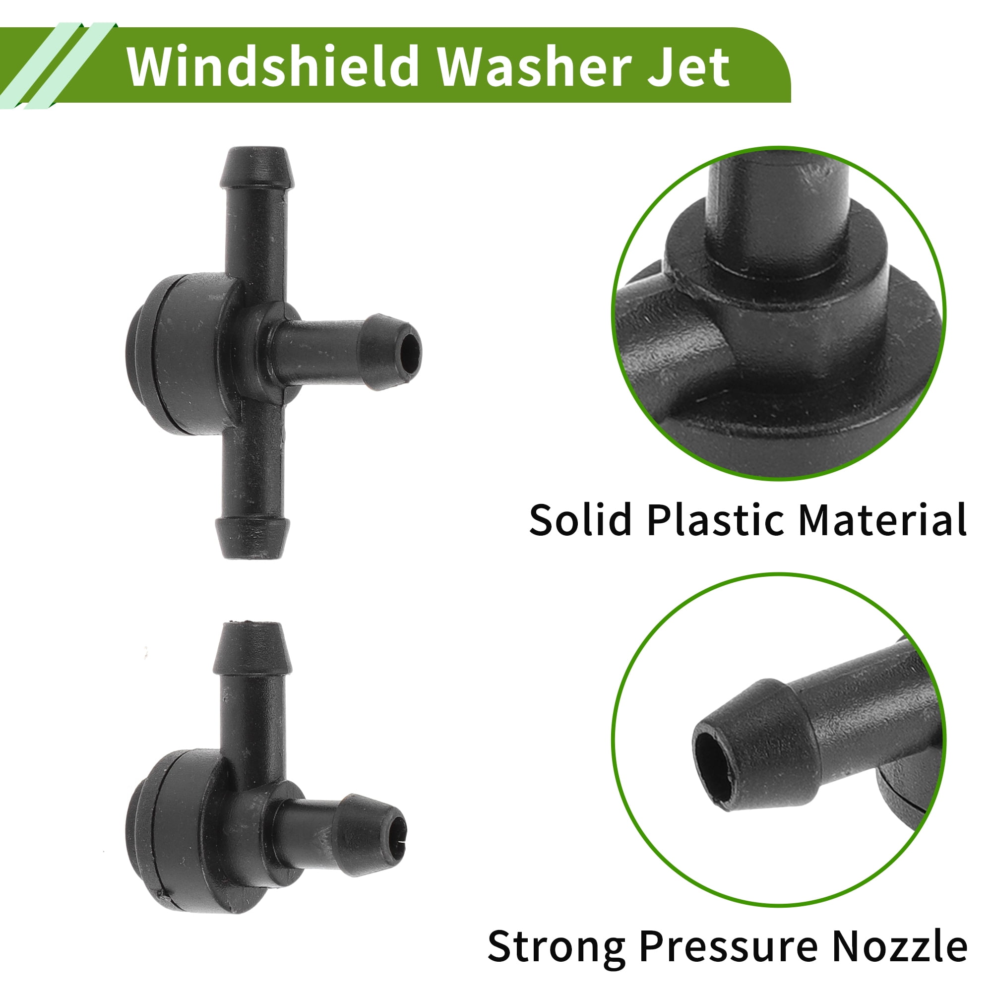 Unique Bargains Windshield Washer Nozzle for Volvo Black Plastic 1Set