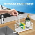thumbnail image 4 of Soporte de esponja Cisily White para fregadero de cocina de acero inoxidable, 4 of 6
