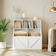 thumbnail image 6 of Kids Bookshelf and Toy Storage, Wooden Toddler Bookcase Cabinet with Storage Organizer, Children's Large Cubbies for Playroom Bedroom Nursery Classroom School, Normal version-White, 6 of 7