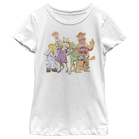 Girl's The Muppets The Gang  Graphic Tee White X Small