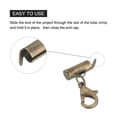 thumbnail image 4 of Uxcell 10Sets Slide on End Clasps with Lobster Claw Clasps & Extension Chain, 10mm Tube, Bronze Tone, 4 of 7