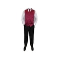 thumbnail image 2 of Mens Q Brand Formal Vest Tie Hankie after Six 10 Assorted Satin Burgundy new, 2 of 4