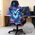 thumbnail image 7 of SEANATIVE Gamer Chair Covers Executive Boss Gaming Computer Desk Chair Covers Universal Slipcover with Arm Rest Cover, Office Armchair Slipcover Decor, Butterfly Floral Blue Violet Black, 7 of 7