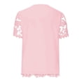 thumbnail image 4 of Afdoent Womens T Shirts Summer Vest Loose Pleated Square Neck Short Sleeve Top Curved Hem Loose Large Size Top Tee Shirts Casual Vacation Clothes, 4 of 5