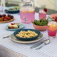 thumbnail image 2 of Grow Forward 16-piece Premium Wheat Straw Dinnerware Sets for 4 - Unbreakable Dishwasher & Microwave Safe Plastic Plates and Bowls Sets - Patio, Outdoors, RV, Camping Dishes - Tropical, 2 of 8