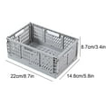 thumbnail image 2 of 4pcs Desktop Storage Plastic Folding Collapsible Stackable Durable Crate, 2 of 13