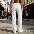 thumbnail image 7 of Sunnin Womens Front Seam Sweatpants Wide Leg Pull On Elastic Waist Side Pockets Casual Athletic Trousers, 7 of 7