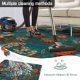 thumbnail image 5 of Orange Green Spring Floral Outdoor Rug for Patio/Deck/Porch, Non-Slip Large Area Rug 4 x 6 Ft, Vintage Botanical Summer Flower Indoor Outdoor Rugs Washable Area Rugs, Camping Rug Carpet Runner, 5 of 8