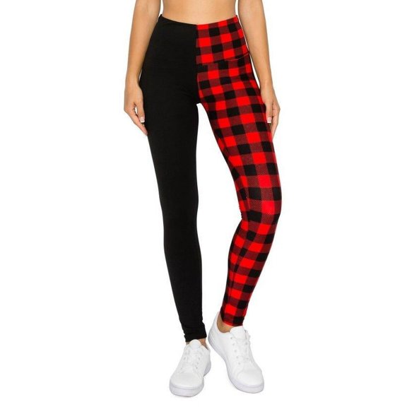 Spliced 5-inch Long Yoga Style Banded Lined Knit Legging With High Waist Multi