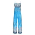thumbnail image 6 of up to 60% off Gifts Jumpsuits for Women Vintage Ethnic Style Graphics Plus Size Wide Leg Baggy Strap Long Jumpsuits Overalls Summer Formal Floral Print Square Neck Sleeveless Maxi Rompers Sky Blue m, 6 of 6