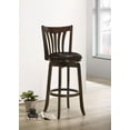 thumbnail image 2 of Murphy Ladder Back Pub Height Swivel Bar Stool Dark Cherry and Hunter Green, 2 of 4