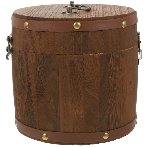 Raindrops Brown Vintage Tea Box for Storage Use Made of Synthetic Material Perfect for Home Decoration 1 Set