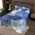 thumbnail image 2 of Erosebridal Modern Abstract Tie Dye Coverlet Set Twin, Aesthetic Blue Bedding Set 2pcs, 2 of 5