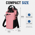 thumbnail image 5 of QingRoam Magnetic Water Bottle Bag for Gym with Phone Pocket Metal Surface Attachment Adjustable Crossbody Strap Pink, 5 of 7