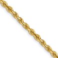 thumbnail image 4 of Auriga Fine Jewelry 14K Yellow Gold 3.0 mm Diamond-cut Lightweight Rope Chain Necklace for Women 16", 4 of 5