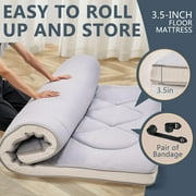 Slsy Japanese Floor Mattress Futon Mattress, Twin Size 39x 80 Foldable Mattress, Roll Up Mattress Sleeping Tatami Mat Floor Lounger Guest Bed